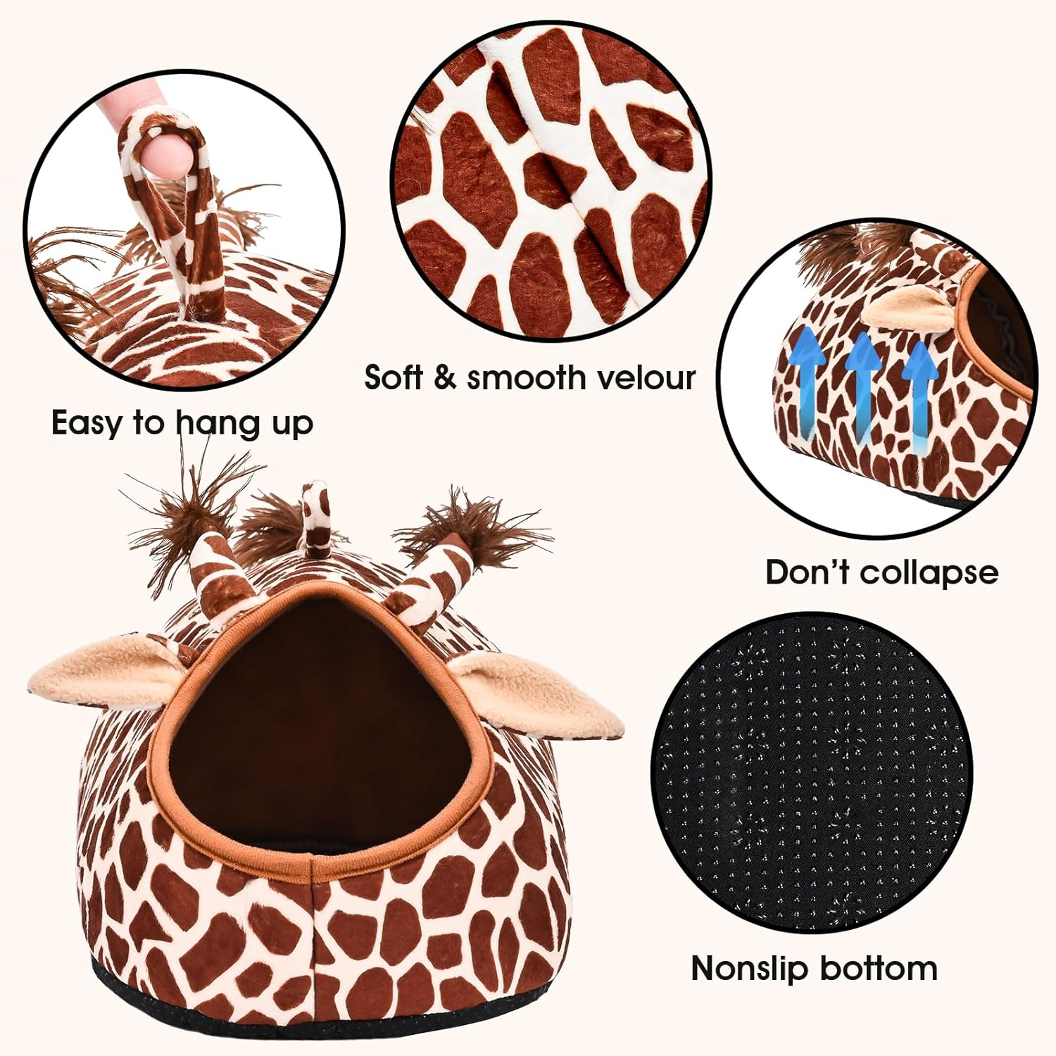 Avont 2 Pack Guinea Pig Bed House Hideout, Small Animal Hideaway Cage Accessories, Washable Sleeping Bed for Dwarf Rabbits Chinchillas Hamsters Hedgehogs Ferrets Bearded Dragons and Rats image number 1