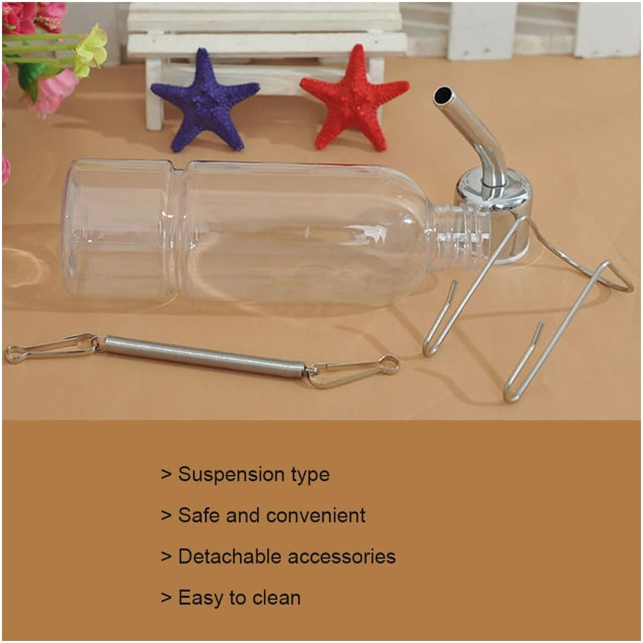 Rabbit Hamster Rat Drinker Drinking Water Bottle Water Drinking Bottle Pet Supplies (1, 180Ml) image number 5