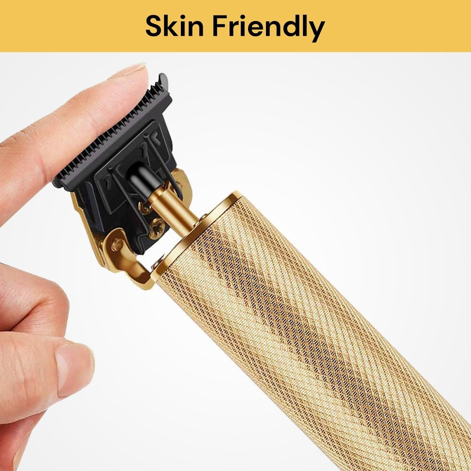 EZONEDEAL Hair Clippers Zero Gapped T-Blade Hair Trimmer Cordless Rechargeable Edgers Clippers Electric Beard Trimmer Shaver Hair Cutting Kit Gifts for Men (Gold) image number 3