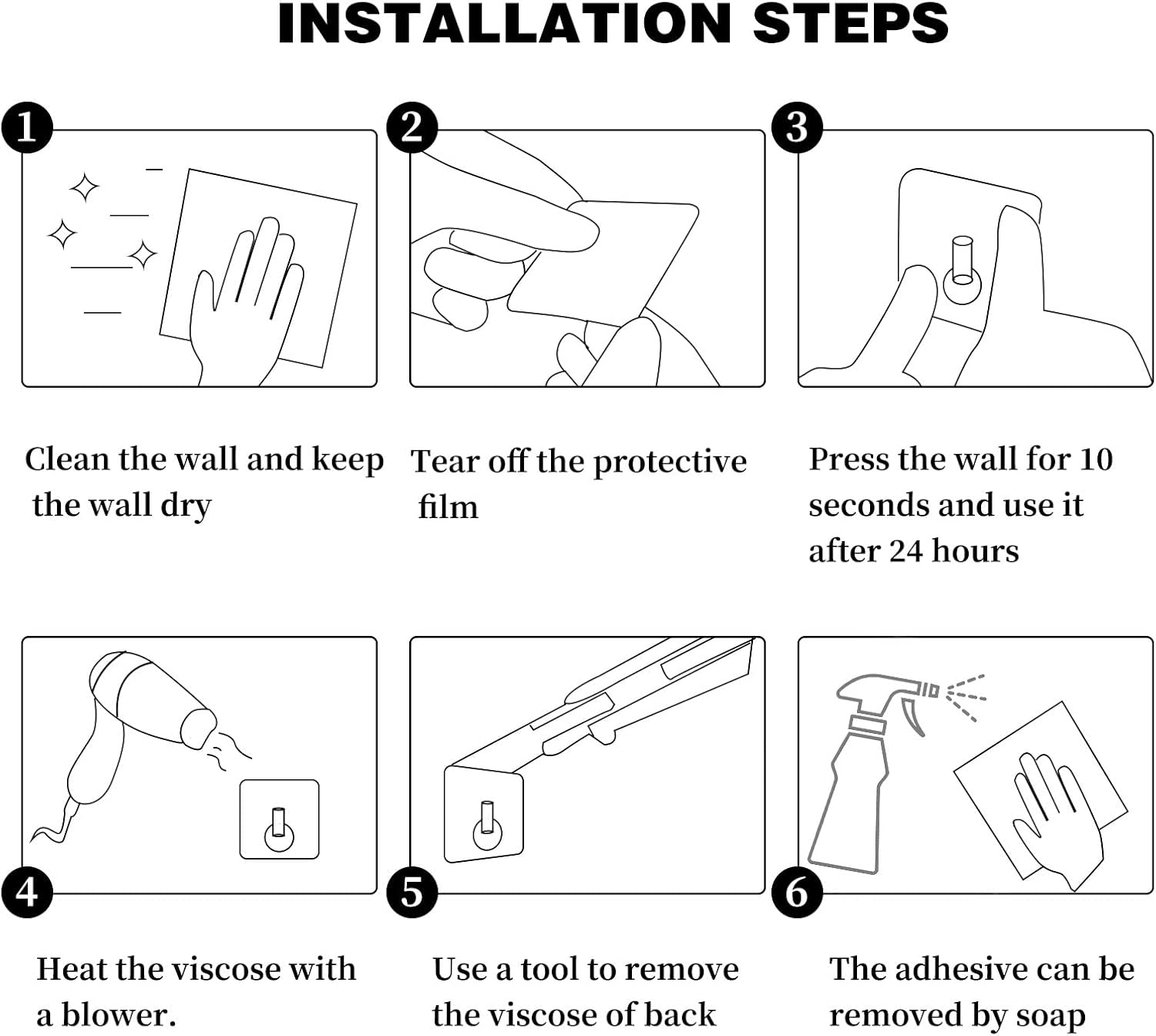 Brushed Gold Adhesive Wall Hooks 2 Packs, Heavy Duty Sticky Towel Hooks for Bathroom Kitchen Door, Wall Mounted Stick on Hook for Coat Towels Keys Robe (Gold) image number 1