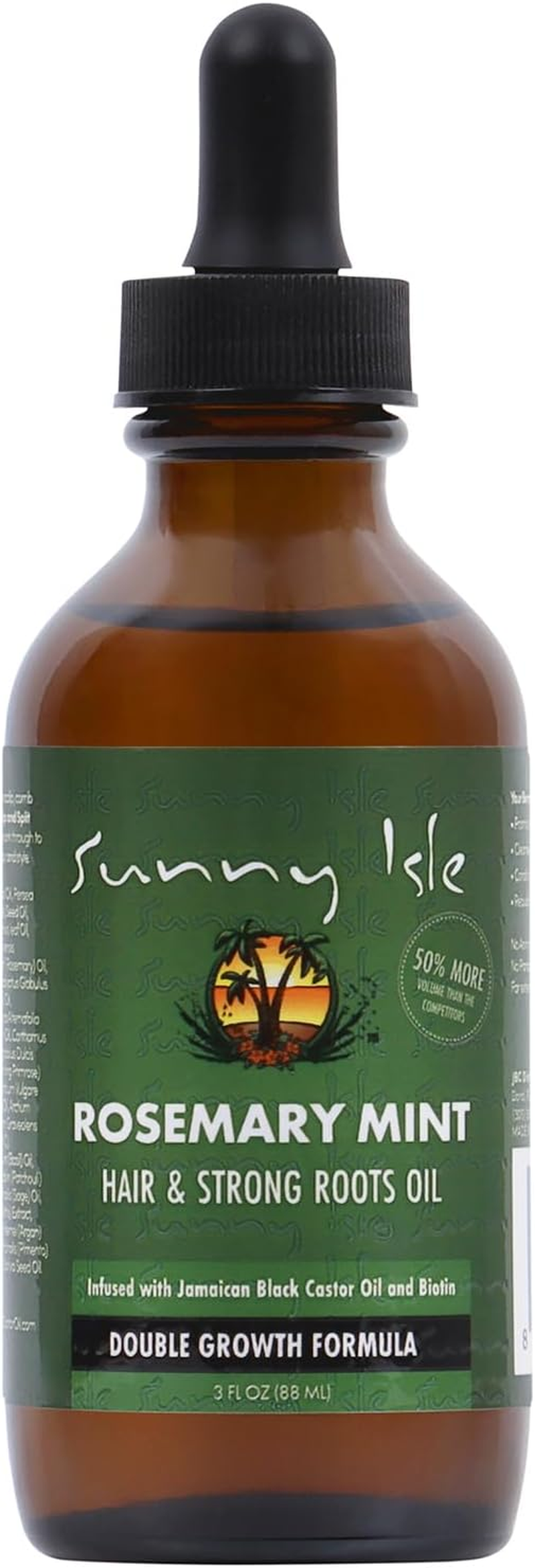 Sunny Isle Rosemary Mint Hair and Strong Roots Oil 3Oz, Infused with Biotin & Jamaican Black Castor Oil to Strengthen Hair, Dry Scalp, Split Ends image number 6
