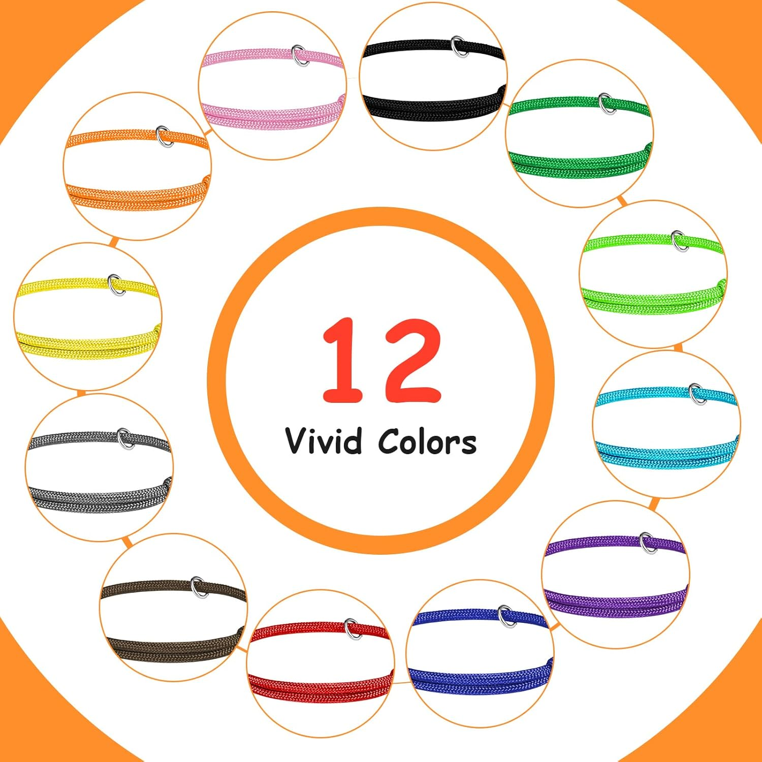 Tonyg-P 12Pcs Puppy ID Collars Whelping Collars Adjustable Puppy ID Bands Identification Puppy Collar for Dog Kitten Newborn Pet,Multi Coloured (S,12-20CM) image number 6