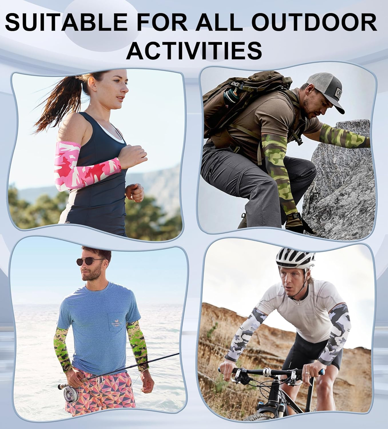 YBVABE Arm Sleeves for Men & Women - UV Protection Cooling Arm Covers, Breathable Sports Compression Sleeves - Stay Cool & Comfortable during Outdoor Activities image number 1