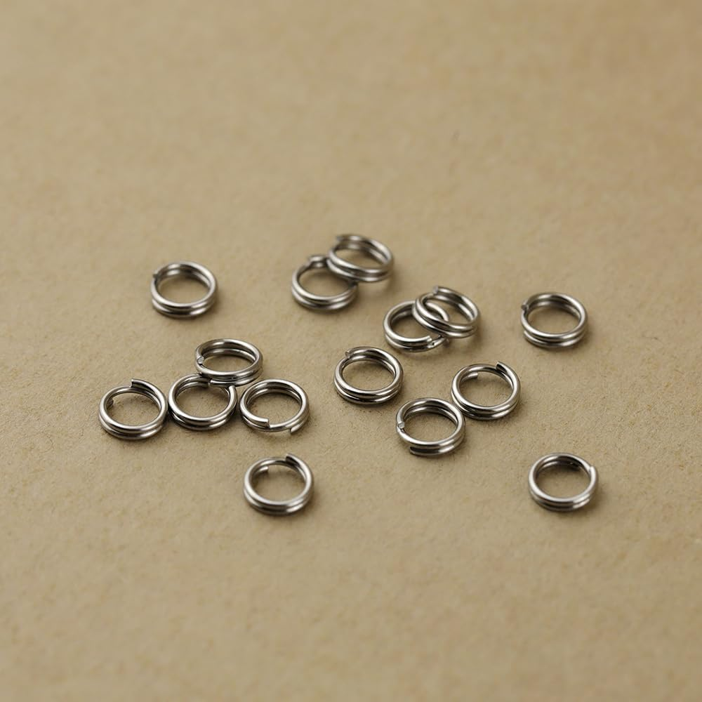30PCS 5Mm Small Stainless Steel Split Rings, Double Loop Jump Rings Metal round Craft Findings for Key Chains Jewelry Making (5Mm, Steel Color) image number 5