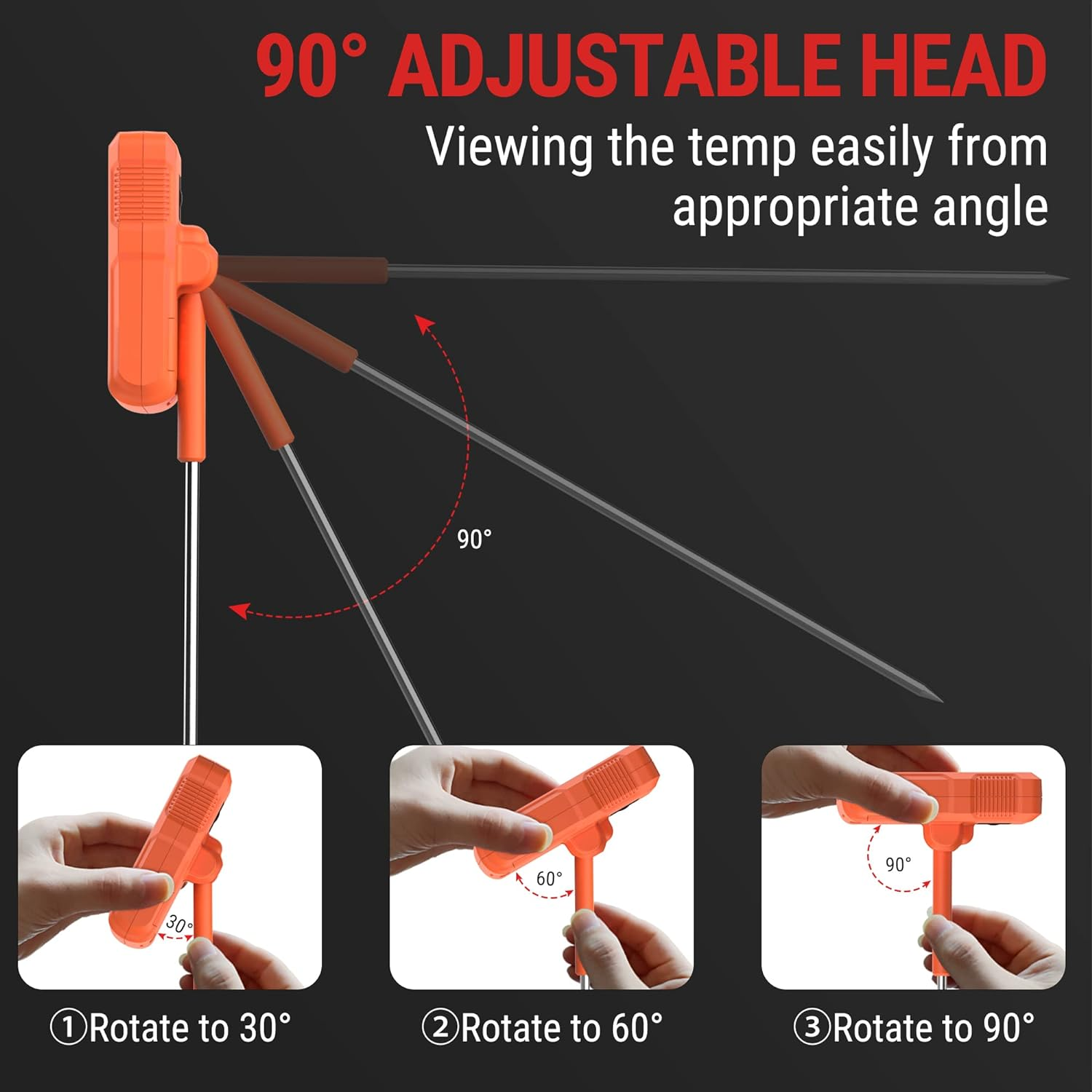 Temppro TP510 Waterproof Digital Candy Thermometer with Pot Clip, 8" Long Probe Instant Read Food Cooking Meat Thermometer for Grilling Smoker BBQ Deep Fry Oil Thermometer(Previously Thermopro)