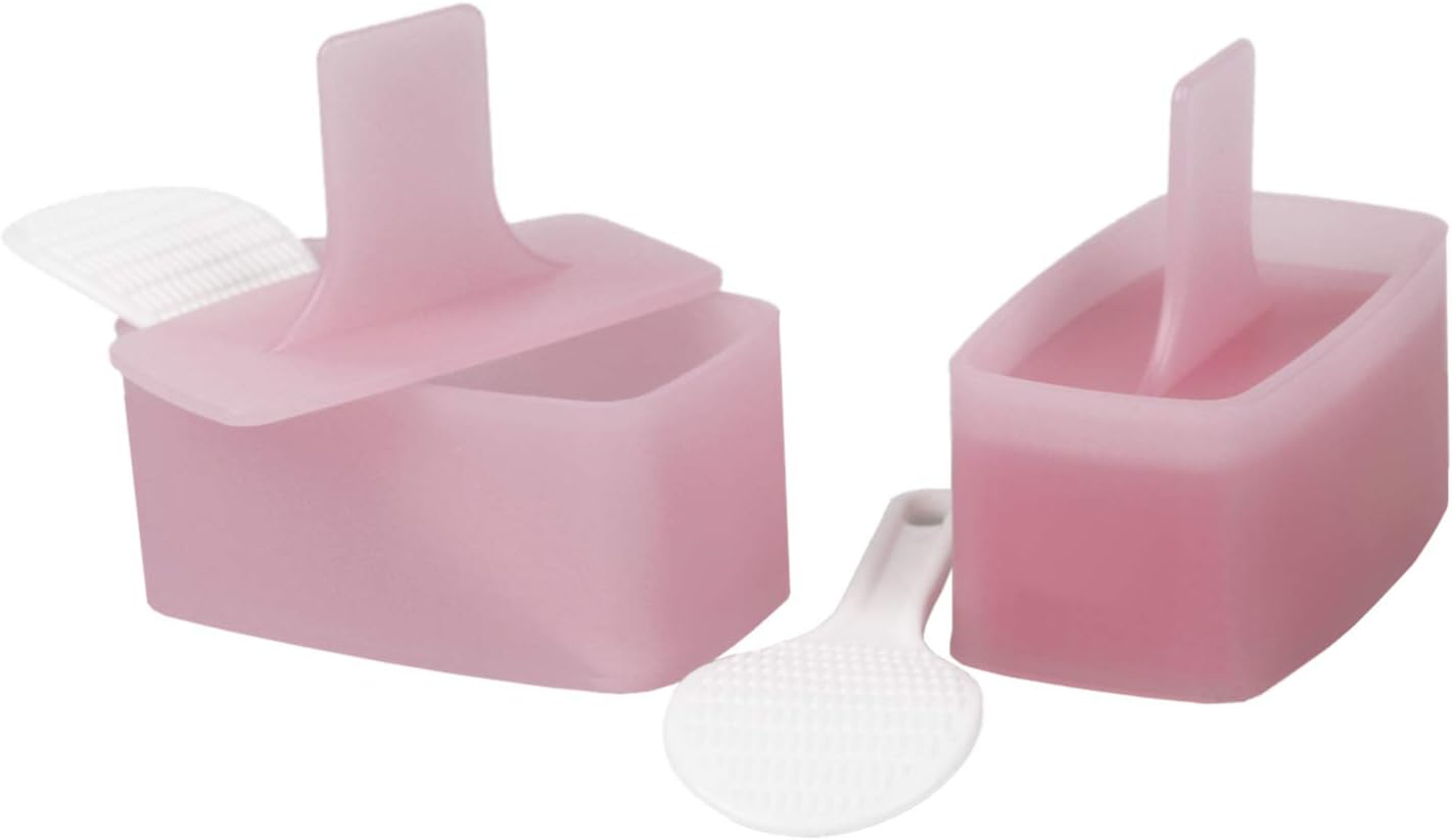 Rectangular Sushi Rice Mold, DIY Tool for Square Rice Machine (2 Pcs, Pink)