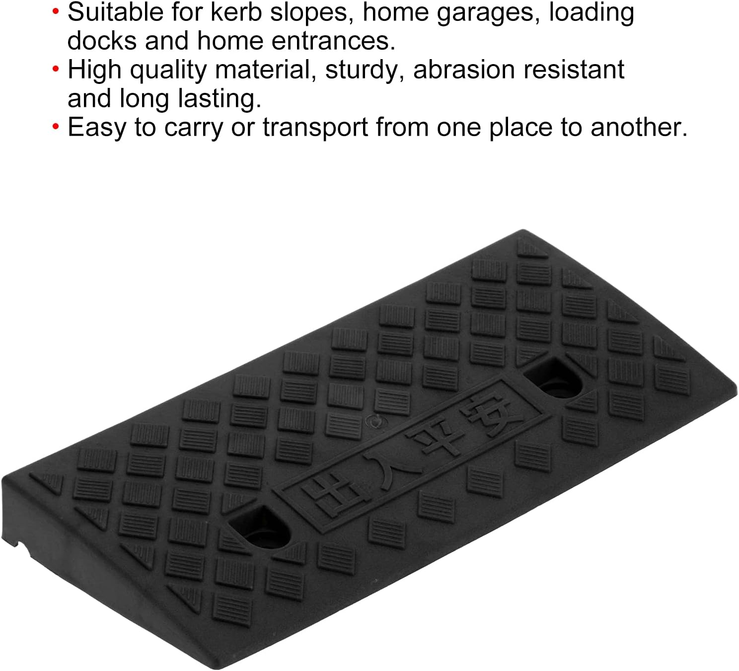 Threshold Ramp, 5Cm Curb Ramp Durable Portable for Car Vehicle Driveway Loading Dock Supplies(Black) image number 1