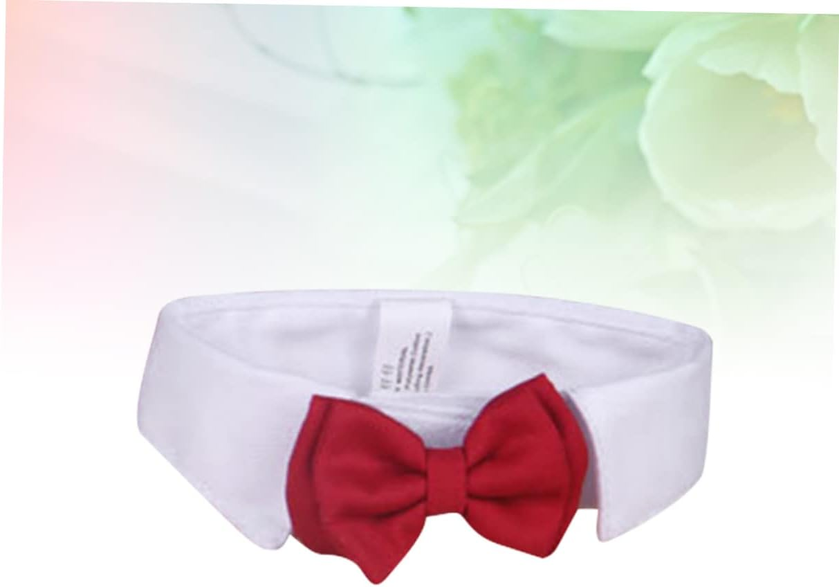 Ipetboom Pet Bowknot Collar Cat Cotton Tie for Daily Party Red Bow Tie Pet Supplies for Cat Accessories image number 4