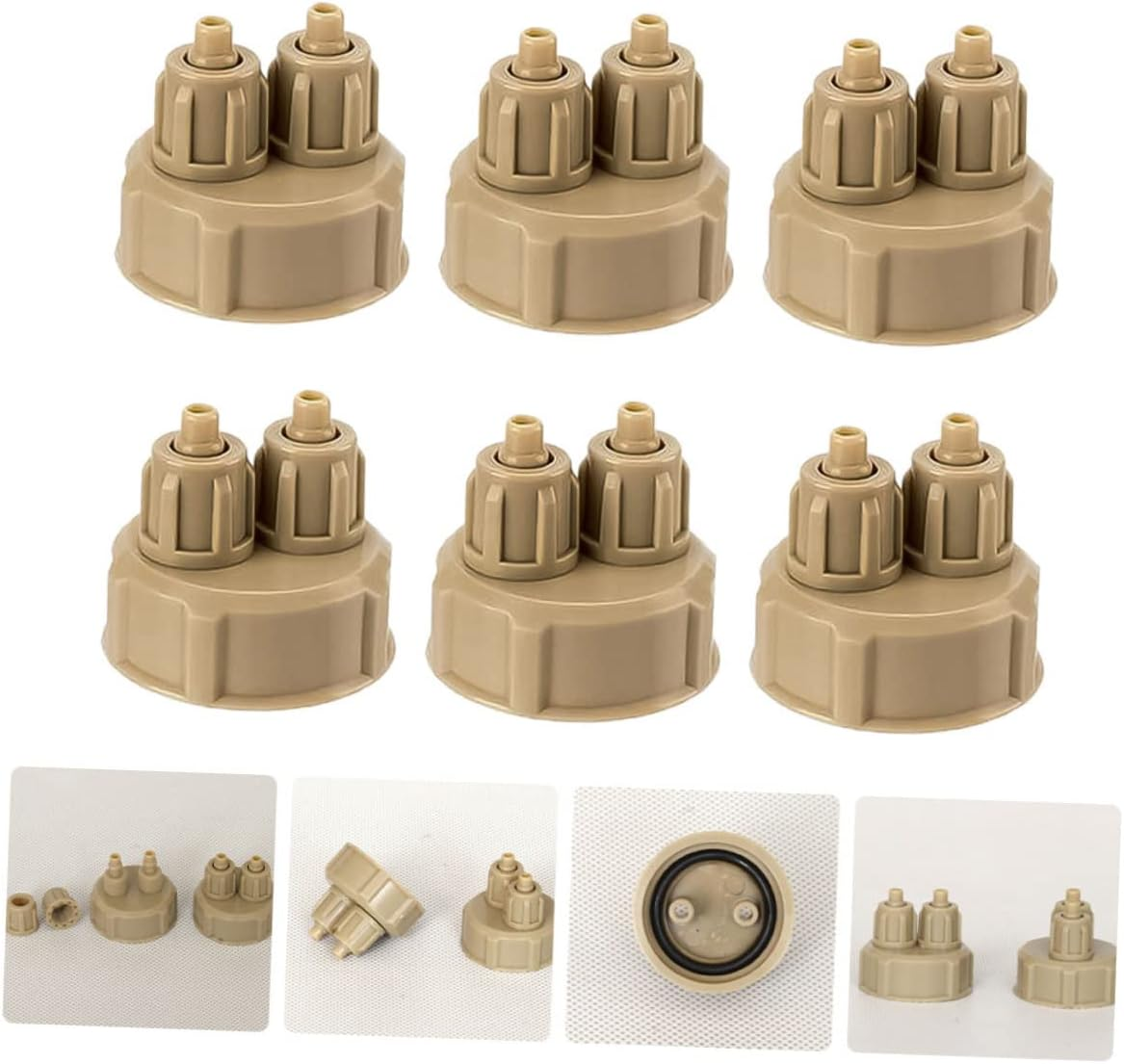 6Pcs DIY Reactor Generator Bottle Cap Reactor Bottle Caps Quick Screw Plastic Caps Difusser Plants Air Diffuser Bottle Caps Equipment Aquarium ABS Engineering Plastic Material image number 2