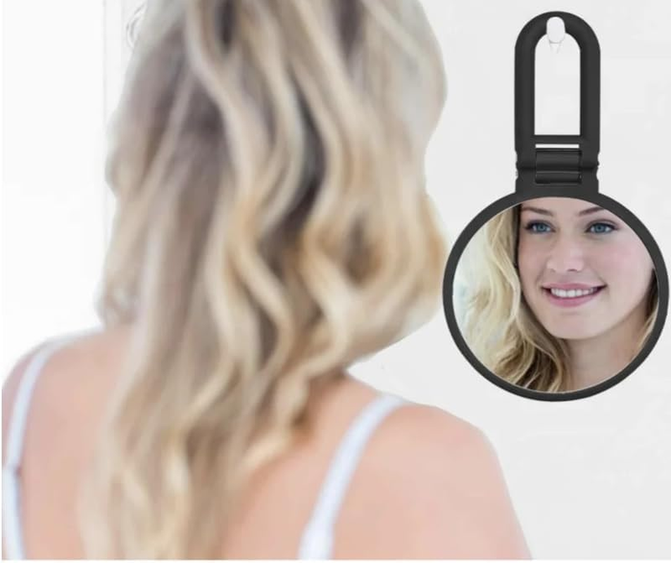 1X 15X Handheld Mirror with Handle for Travel， Magnifying Mirror, Rotation Adjustable Handle, Double Sided Folding, Mirror for Women for Eyes Makeup Travel Table Desk Shaving