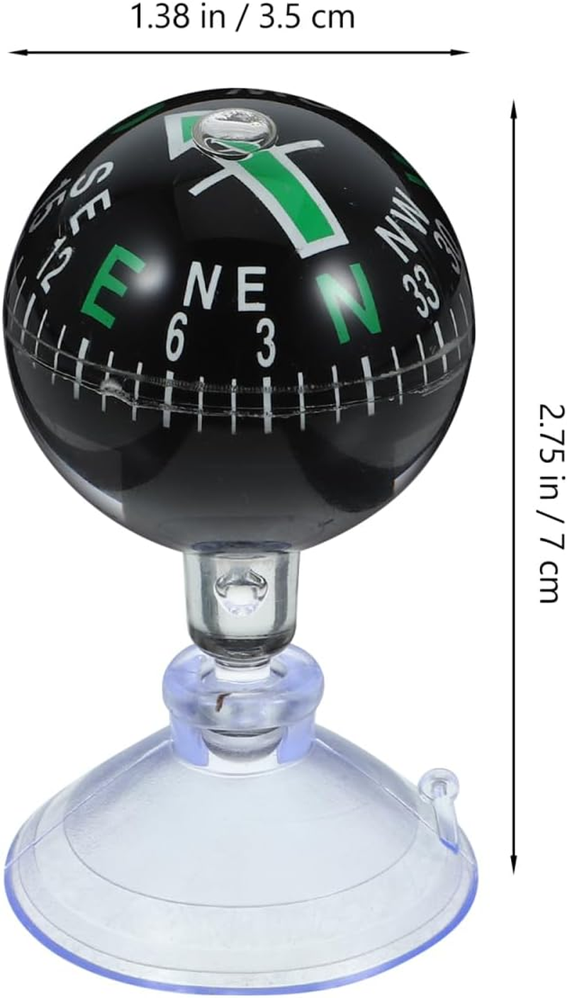 Gatuida Boat Compass Ball: Adjustable Dash Mount Car Compass with Bottom Stick Navigation Hiking Direction Pointing Guide Ball for Marine Boat Truck Outdoor image number 3