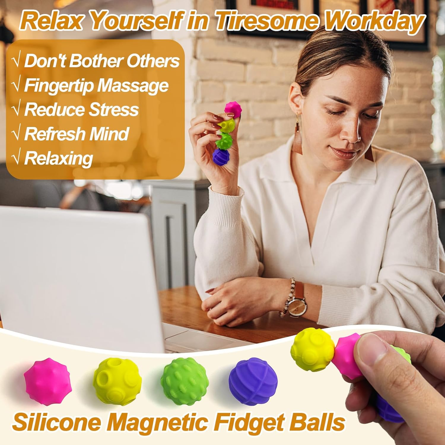 Fidget Toys Sensory Toys Set for Autism Kids Claming - 18 Pack Textured Soft Fidget Stress Toys for Students Anxiety Relief image number 1