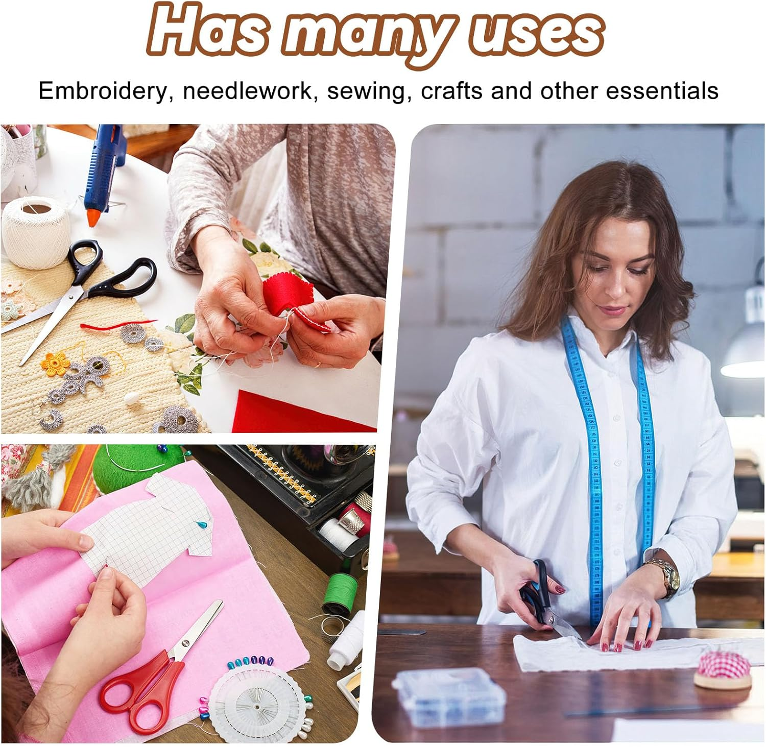 10 Pcs 2.95&times;1.45In Embroidery Scissors Sheath, Small Scissors with Cover Scissors Protective Cover Scissors Leather Sheath for Scissors Protection (Multicolour)