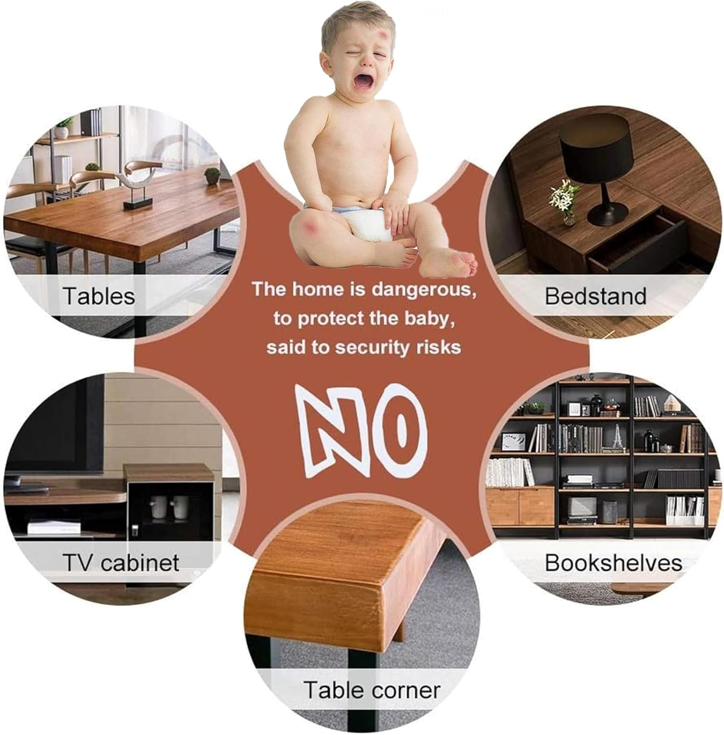 12 Packs Baby Safety Corner Guards for Baby Proofing Furniture Soft Foam Corner Covers Furniture Corner and Edge Safety Bumpers Baby Proofing Safety Corner Protectors for Table, Desk, Sofa (Beige) image number 4