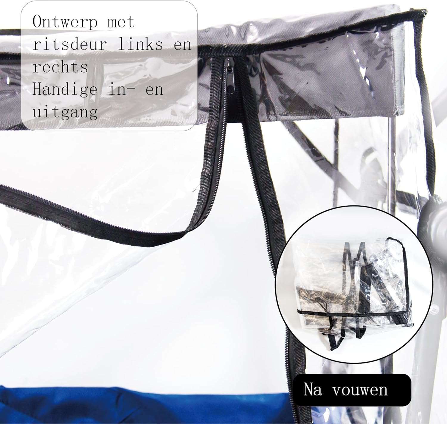 Rain Cover for Garden Carts,Universal Clear Plastic Waterproof Cover for Wagon - EVA Rain Cover Fits Most Wagon Models - Protects Children and Cargo from Rain and Snow image number 6