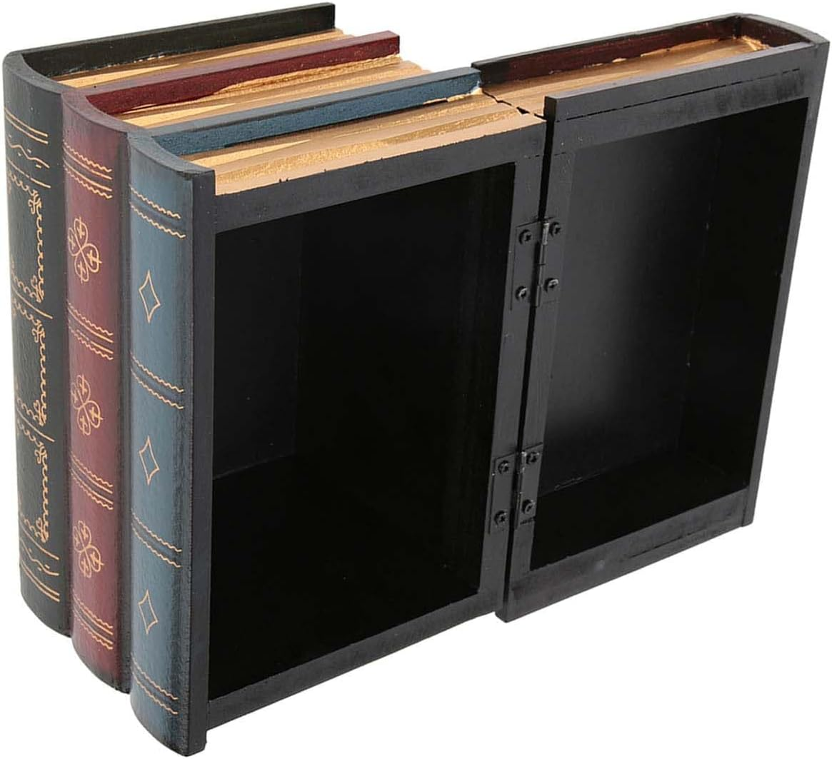 European Style Vintage Decorative Fake Book Storage Box for Home Office Shelf Embellishment (Model B Small Size) image number 5