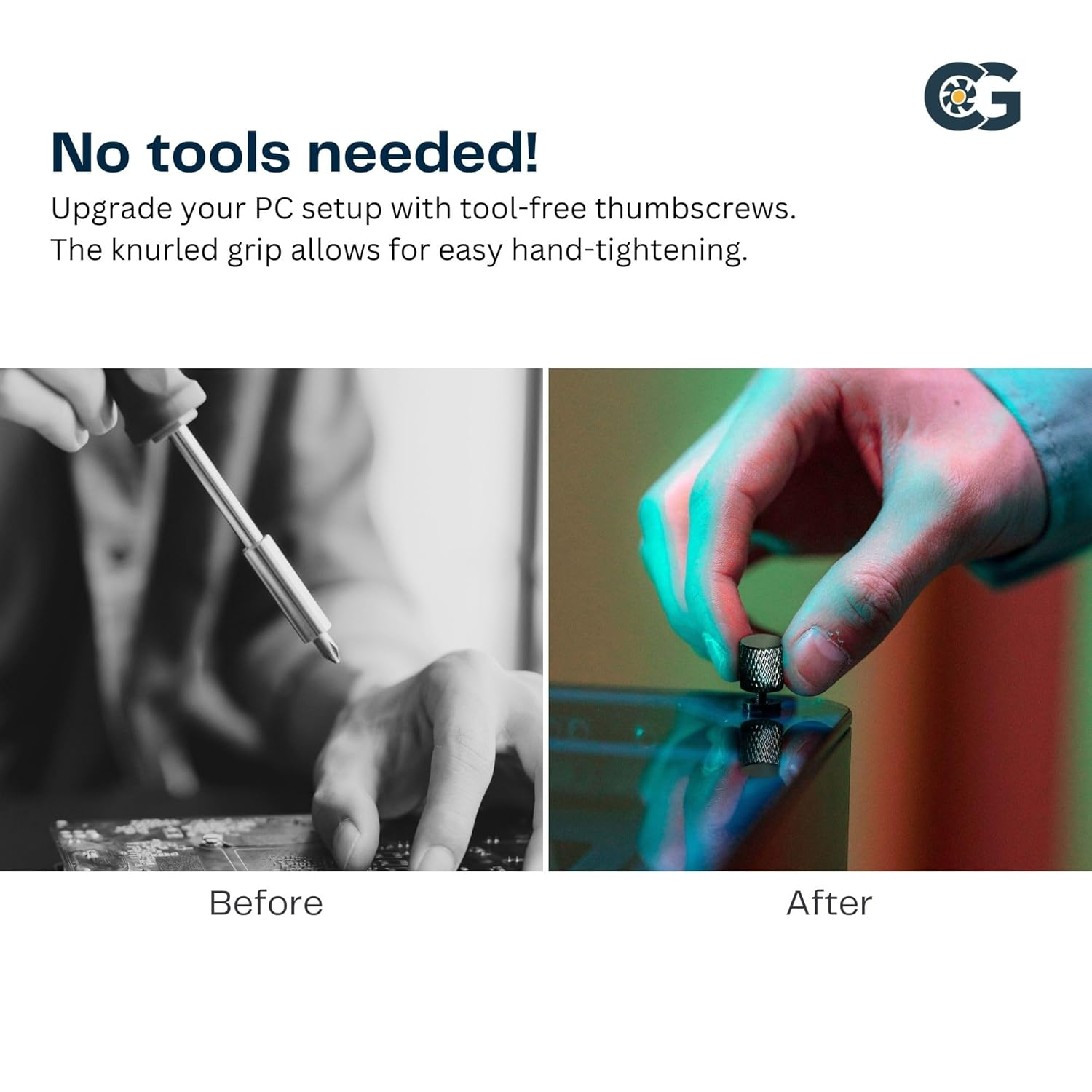 10 X Black Anodized Aluminum Computer Case Thumbscrews (6-32 Thread) for Cover / Power Supply / PCI Slots / Hard Drives image number 2