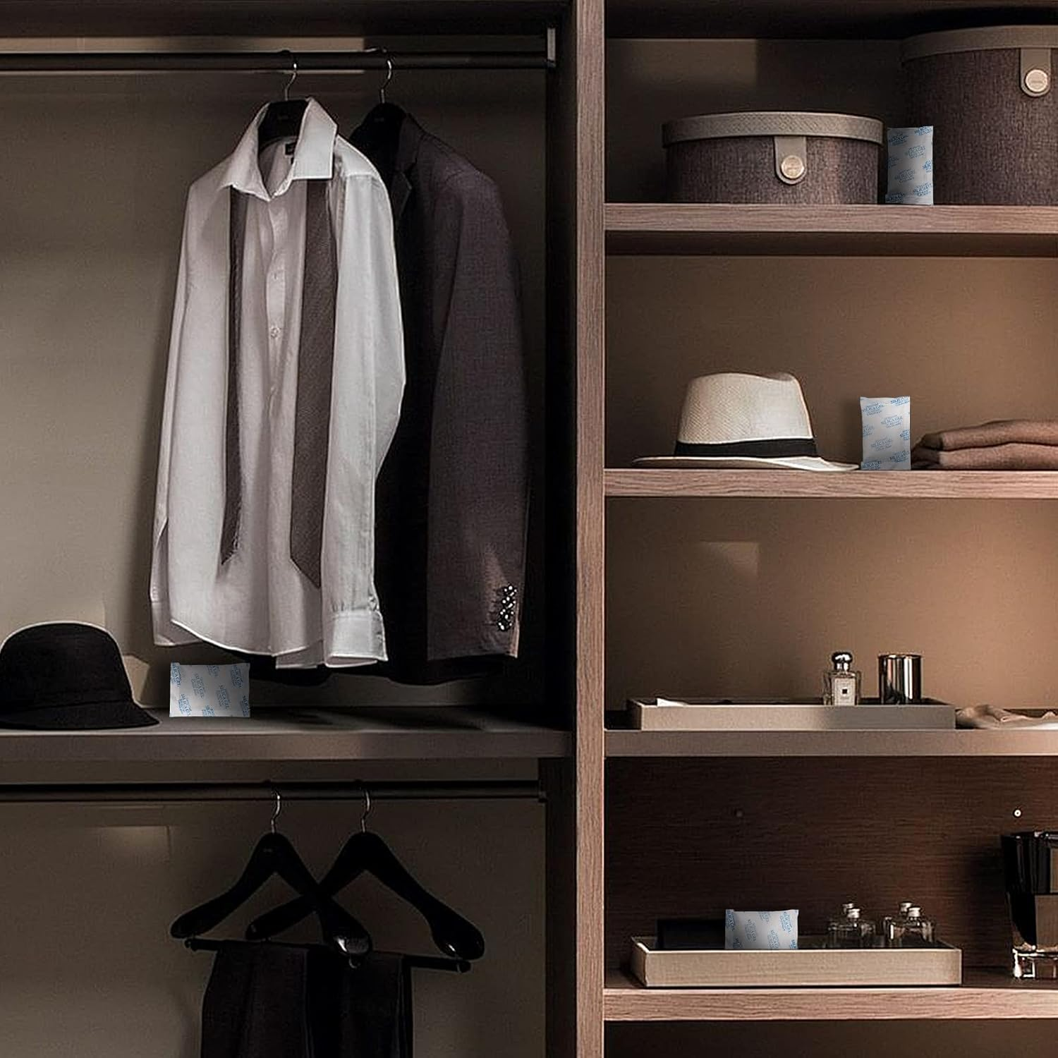 Silica Gel Packs - 80Pcs 20Gram Moisture Absorbers, Premium Transparent Desiccant for Storage, Silica Gel Desiccant Packets Food Safe for Moisture image number 4