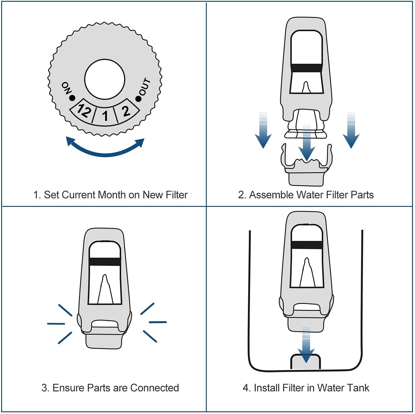 Water Cartridge Filter Fits Breville Claro Swiss BES990 BES980 BES500 BES878 BES880 Bes920,The Oracle,Oracle Touch,Bambino 2-Pack image number 4