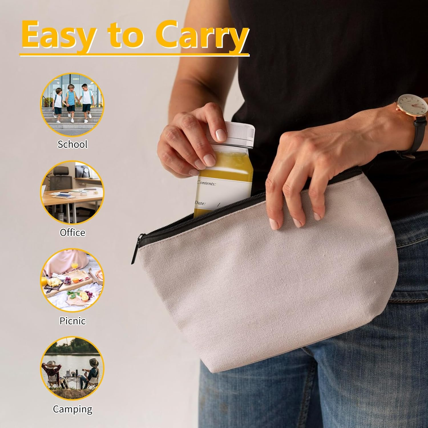 HXC Juice Bottles 12-Pack 4Oz/120Ml Shot Bottles with Lids - Reusable Small Plastic Juice & Smoothie Containers with Stickers image number 4