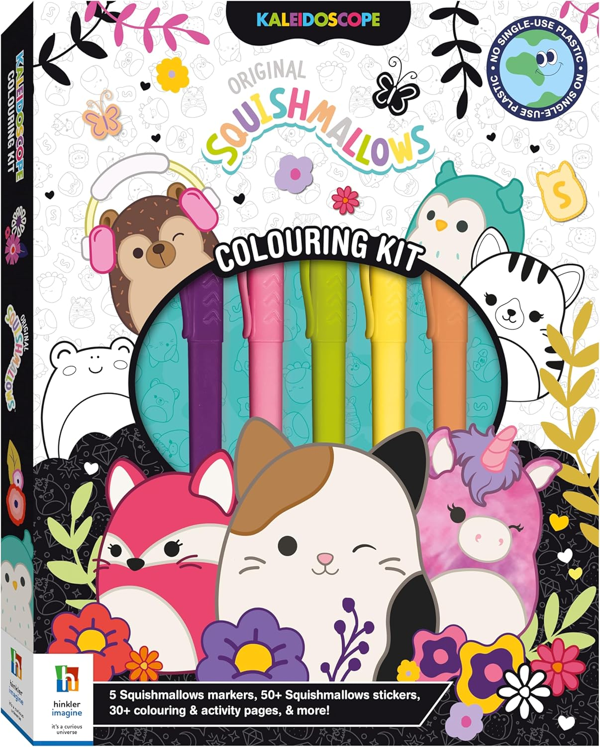 Kaleidoscope Colouring Kit Squishmallows - 64-Page Activity Book with 6 Markers and 50+ Stickers image number 3