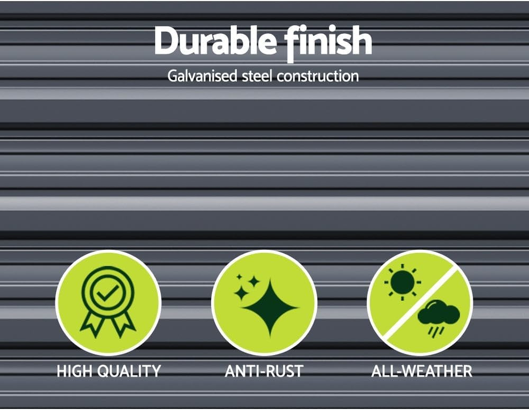 2X Galvanised Steel Raised Garden Bed Instant Planter 160 X 80 X 77Cm Aluminium image number 5