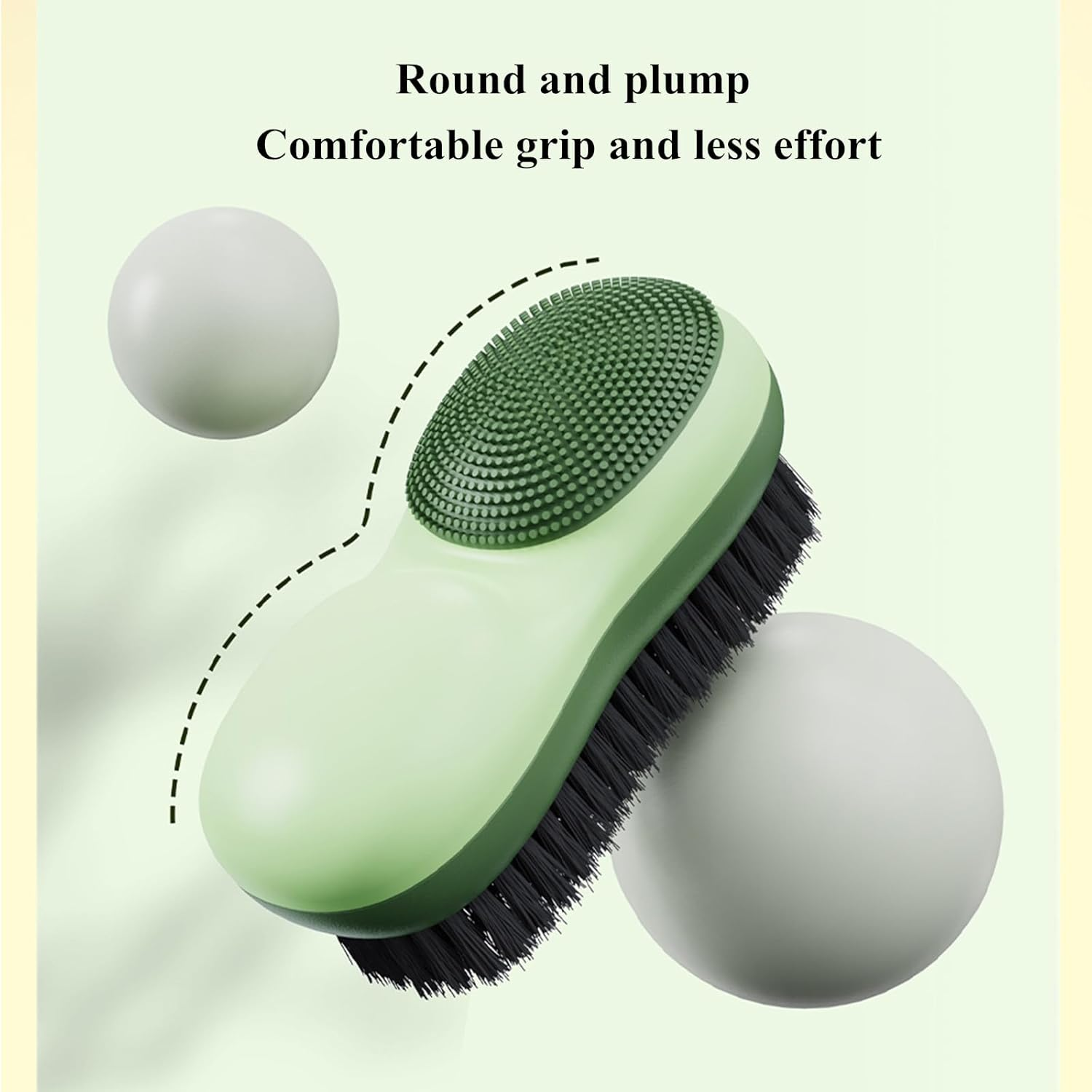 Two-Sided Laundry Stain Remover Brush, Soft Bristle for Scrubbing Out Tough Stains on Wool Cashmere Delicate Fabrics Knits Cotton Leather, Easy to Grip Hand Washing Clothes Brushes (Blue) image number 1