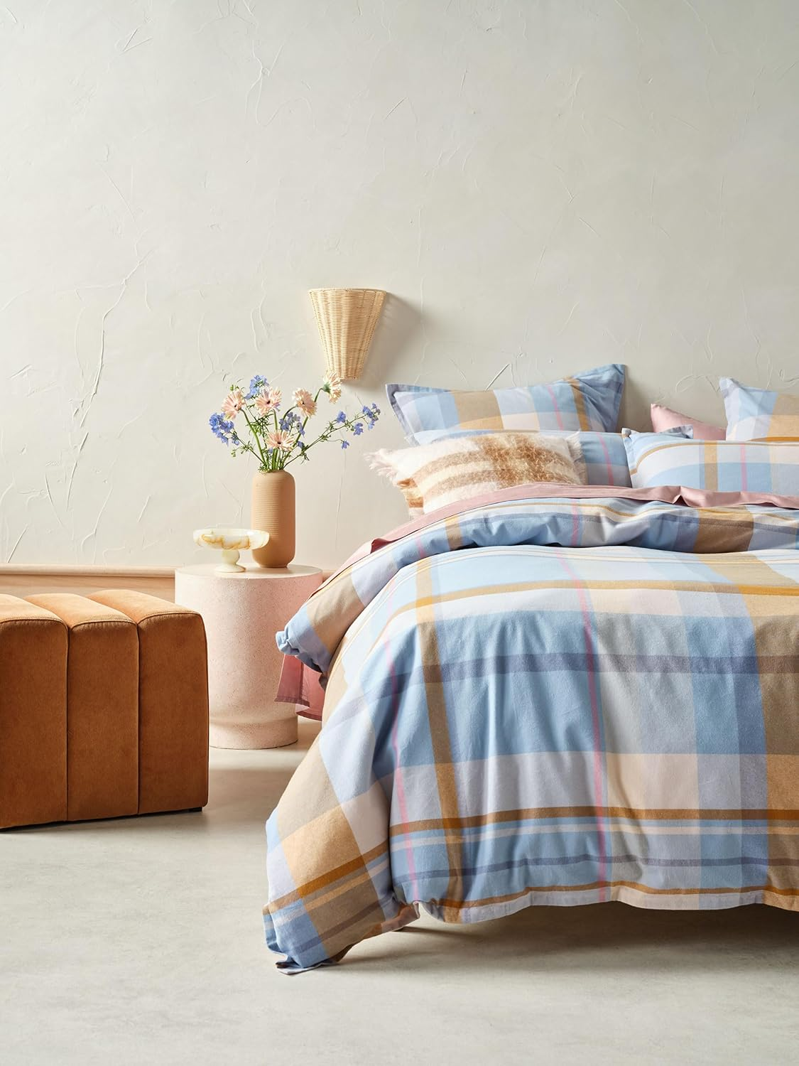 Linen House Lennon Blue Queen Bed Quilt Cover Set image number 3