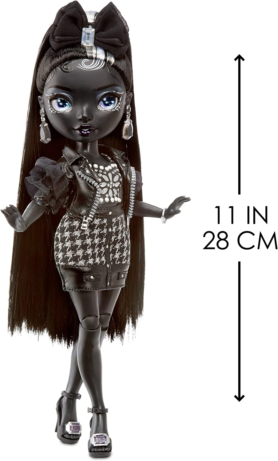 RAINBOW HIGH Shadow High Series 1 Shanelle Onyx- Grayscale Fashion Doll. 2 Black Designer Outfits to Mix & Match, Great for Kids 6-12 Years Old and Collectors, Multicolor (583554EUC) image number 5