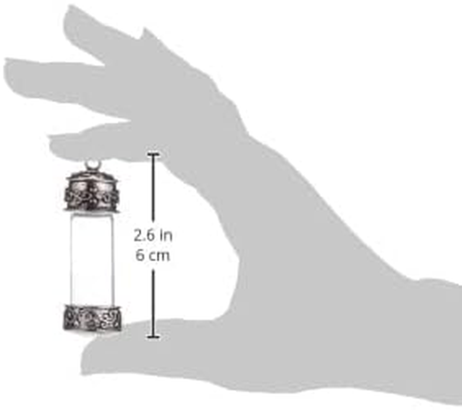 Solid Oak Steampunk Glass Pendant 1/Pkg-Large Vial, Silver image number 2