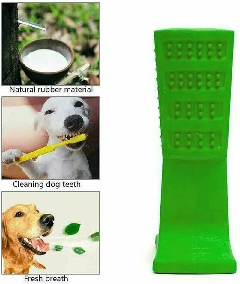Dog Toothbrush Stick Toy Clean Teeth Brushing Stick Pet Brush Mouth Chewing Clean Nontoxic Natural Rubber Bite Resistant Chew Toys for Dogs image number 2