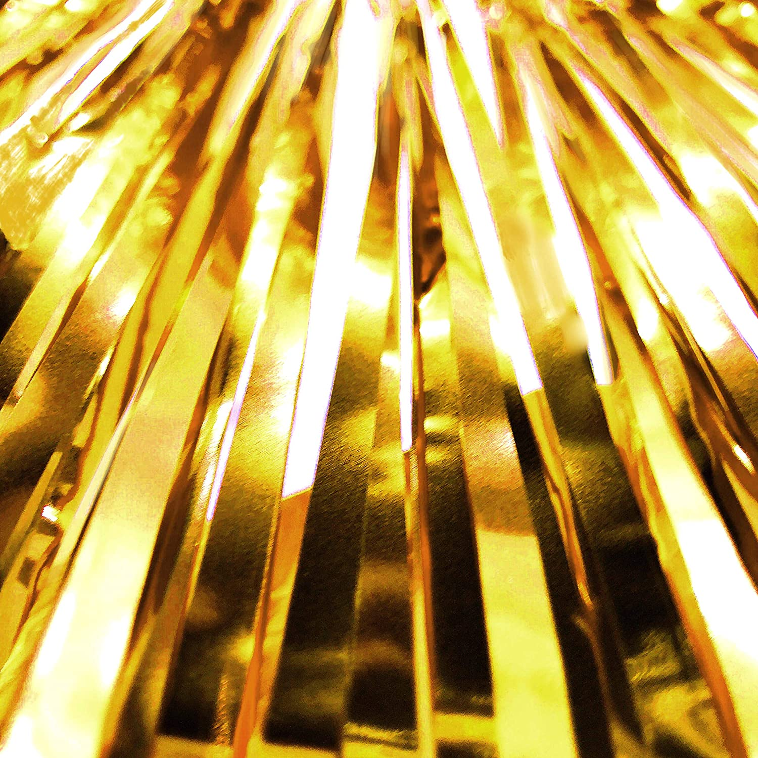 Black Gold Party Tinsel Foil Fringe Curtains - Bachelorette Wedding Graduation New Years Wild One 1920S Birthday Baby Shower Party Decor Photo Booth Backdrops Decorations, 4Pc image number 2