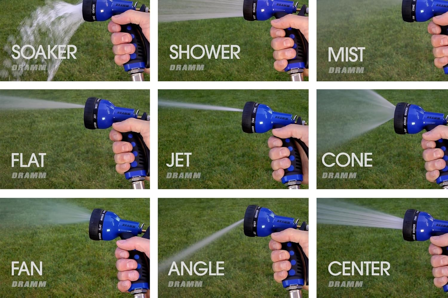 Dramm 12704 9-Pattern Revolver Spray Nozzle, Green - Berry image number 4