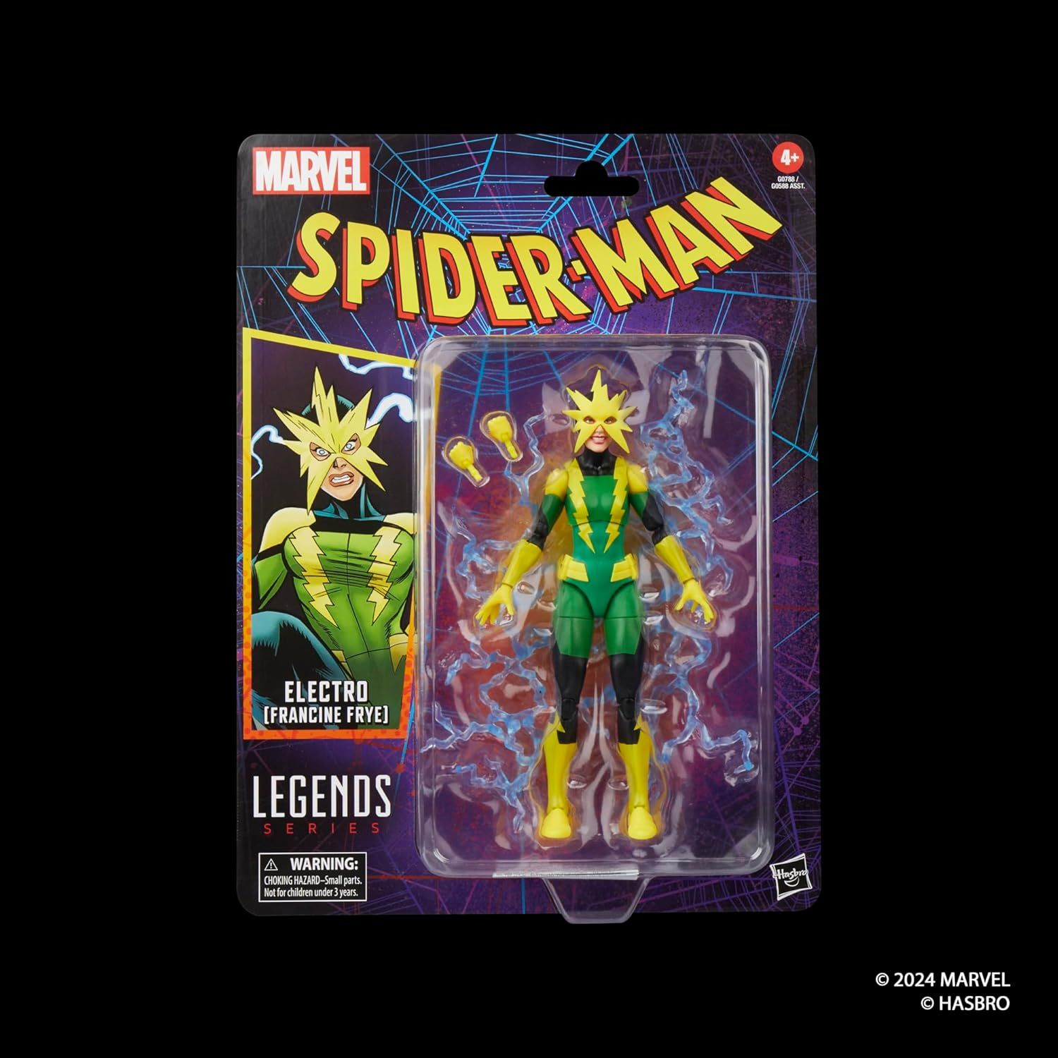 Marvel Legends Series Electro (Francine Frye), Retro Comics Collectible 6-Inch Scale Action Figure