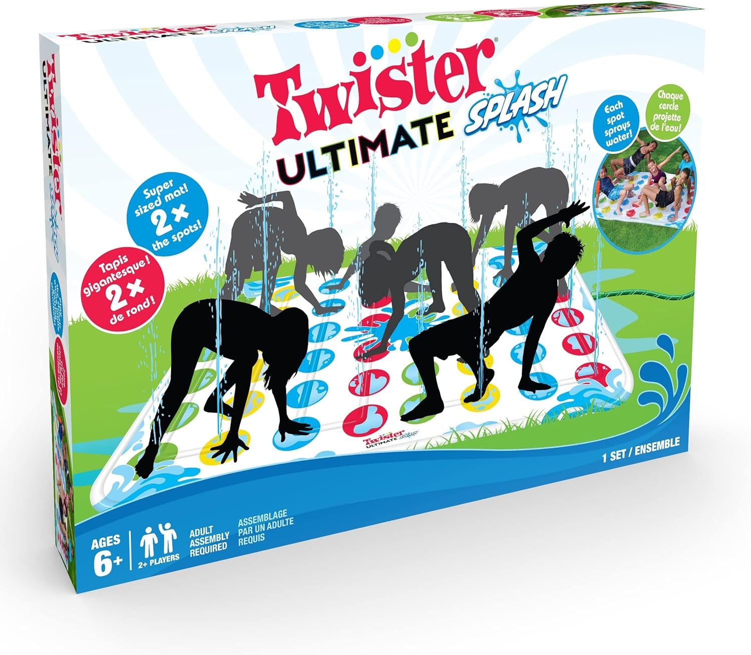 Hasbro Twister Ultimate Splash &ndash; Giant Outdoor Inflatable Water Twister Game for Kids &ndash; Backyard Summer Fun