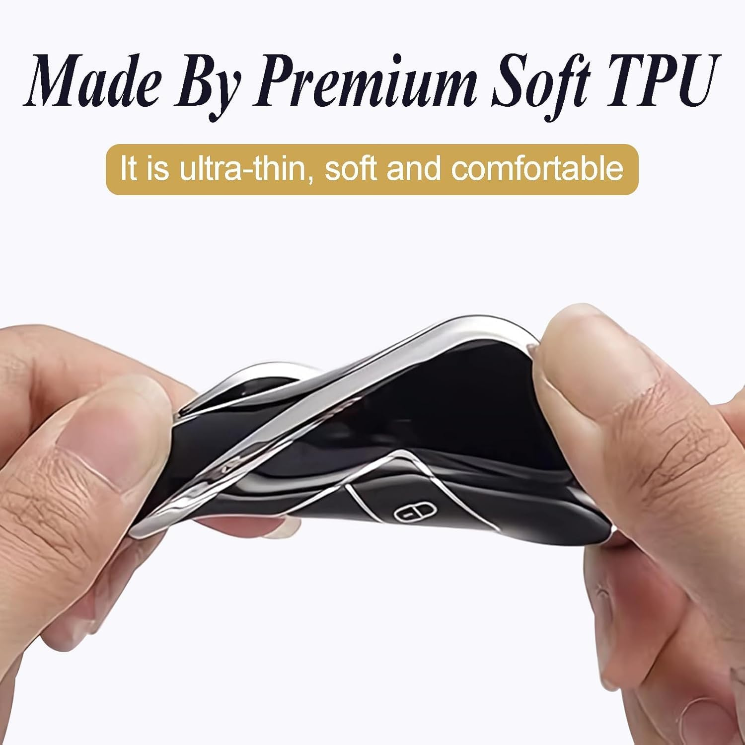 Key Fob Cover for Hyundai with Keychain, Soft TPU Key Case Shell for 2024 2023 Hyundai Ioniq 6 Grandeur GN7, KONA, Elanrtra, Santa Fe, Sonata, Tucson 2025 Smart Key Protector image number 6