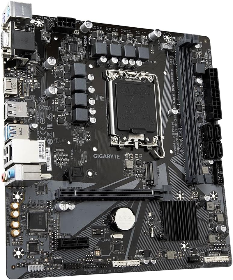 Gigabyte H610M H V2 DDR4 Motherboard - Supports Intel Core 14Th Cpus, 6+1+1 Hybrid Digital VRM, up to 3200Mhz DDR4 (OC), 1Xpcie 3.0 M.2, Gbe LAN, USB 3.2 Gen 1 image number 4