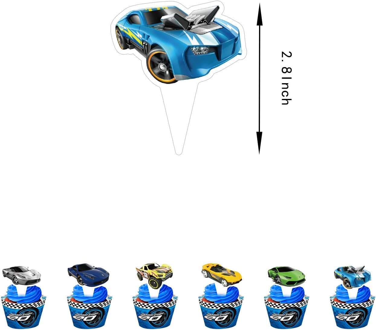 Hot Wheels Birthday Party Supplies - Decorations, Banner, Latex Balloons, Cake & Cupcake Toppers for Kids' Party Decor image number 4