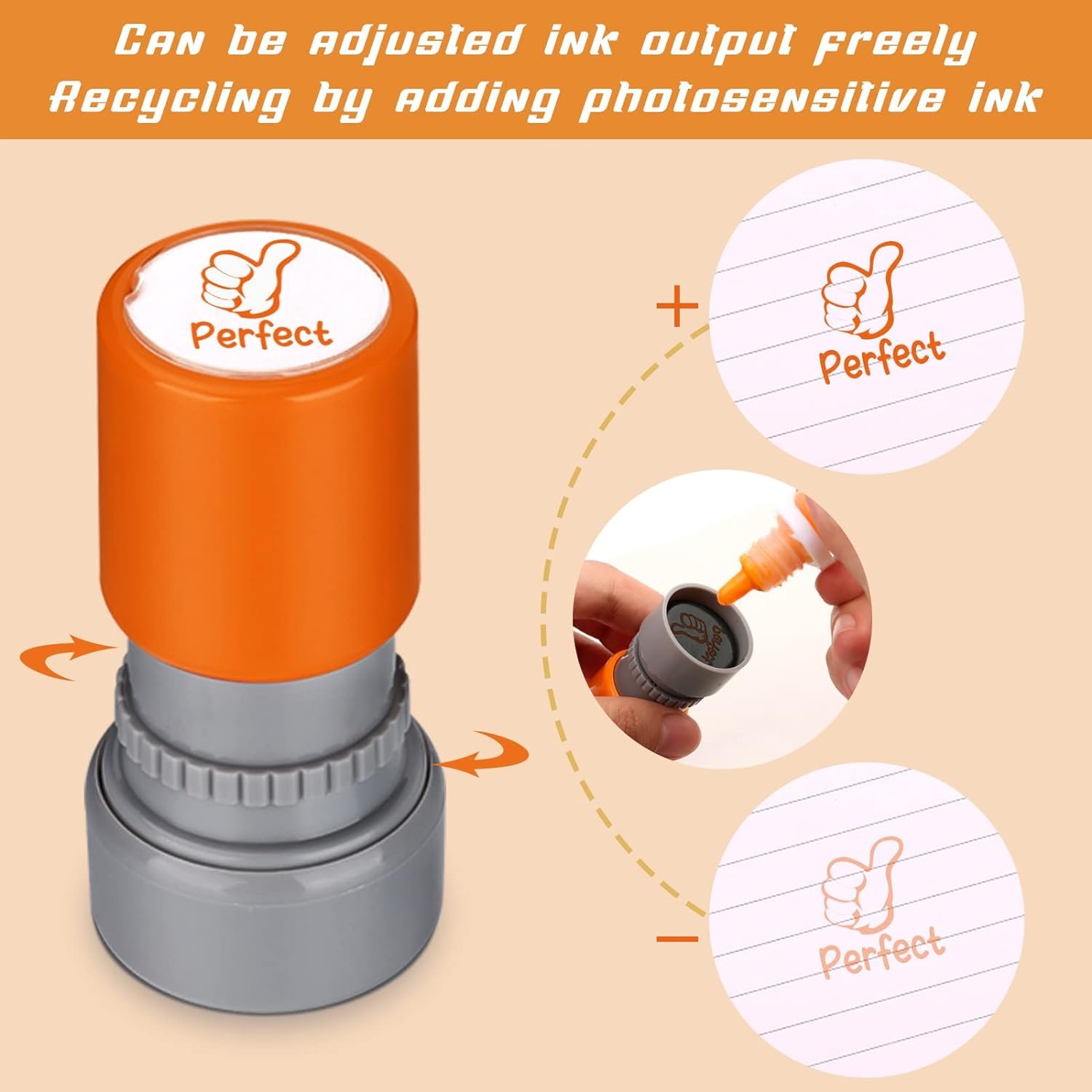 Vakuny 12 Pieces Teacher Stamps - Classroom Must Haves for Teachers - Self Inking Stamps for Teachers Supplies - Grading Stamps Encouraging Motivational Teacher Gifts Supplies for Homework image number 2