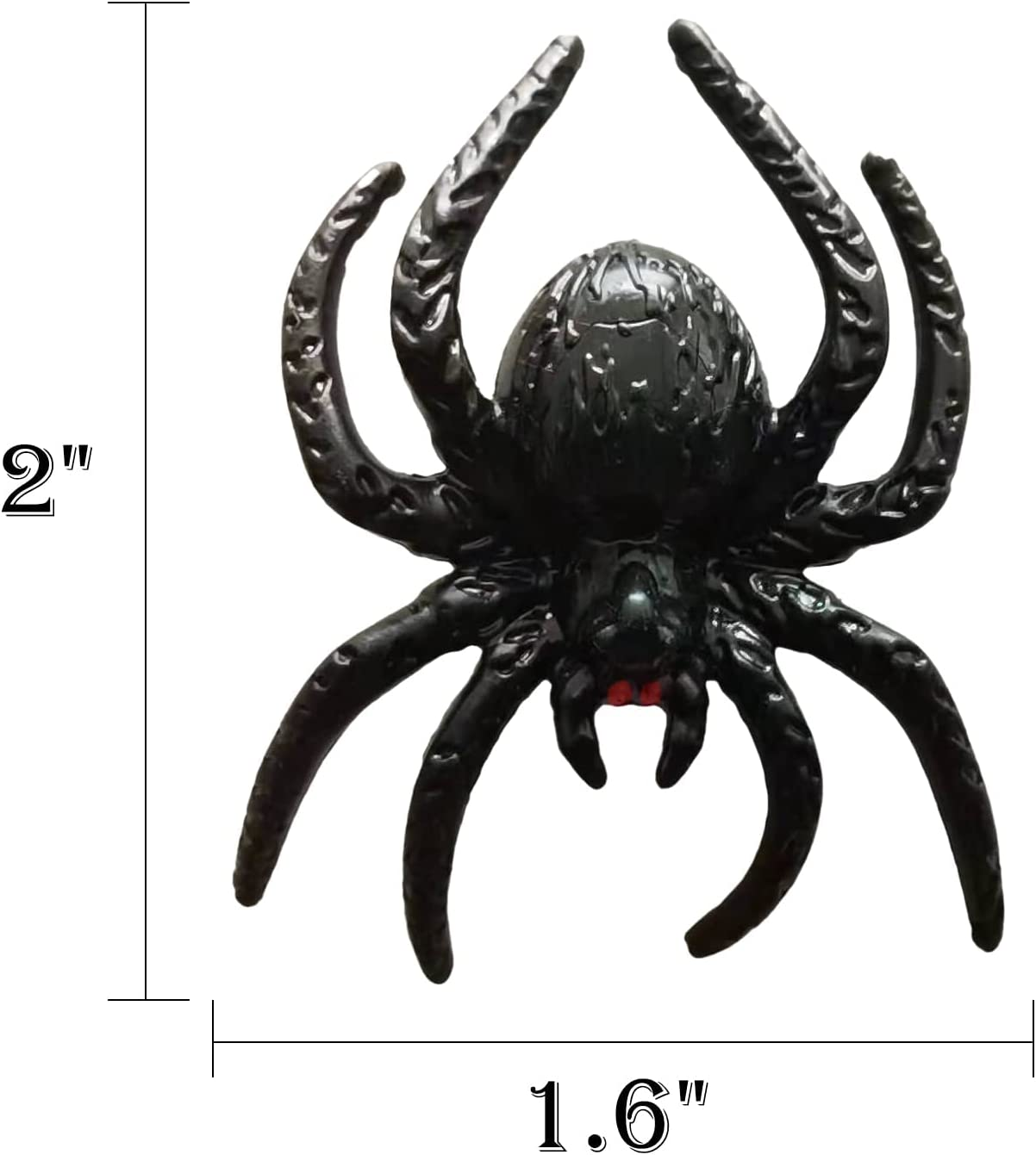 Realistic Plastic Spider Toys,Halloween Prank Props,Small Size Funny Halloween Decorations 30Pcs image number 4