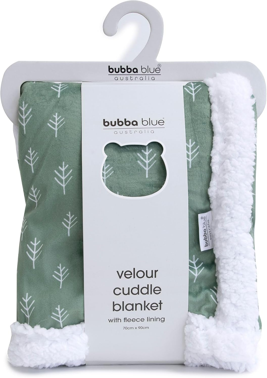 Bubba Blue Cuddle Blanket Lamb Fleece Avocado/Forest