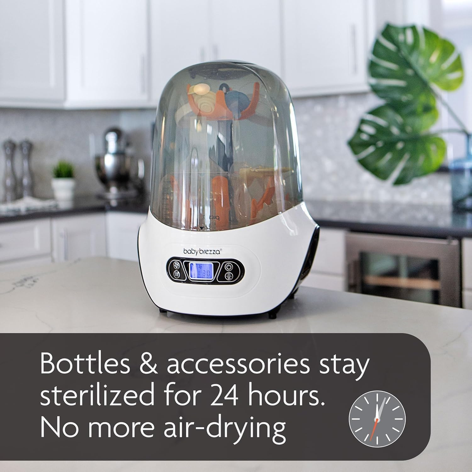 Baby Brezza Baby Bottle Sterilizer and Dryer Machine &ndash; Electric Steam Sterilization - Universal Fit - Pacifiers, Glass, Plastic, and Newborn Feeding Bottles image number 3