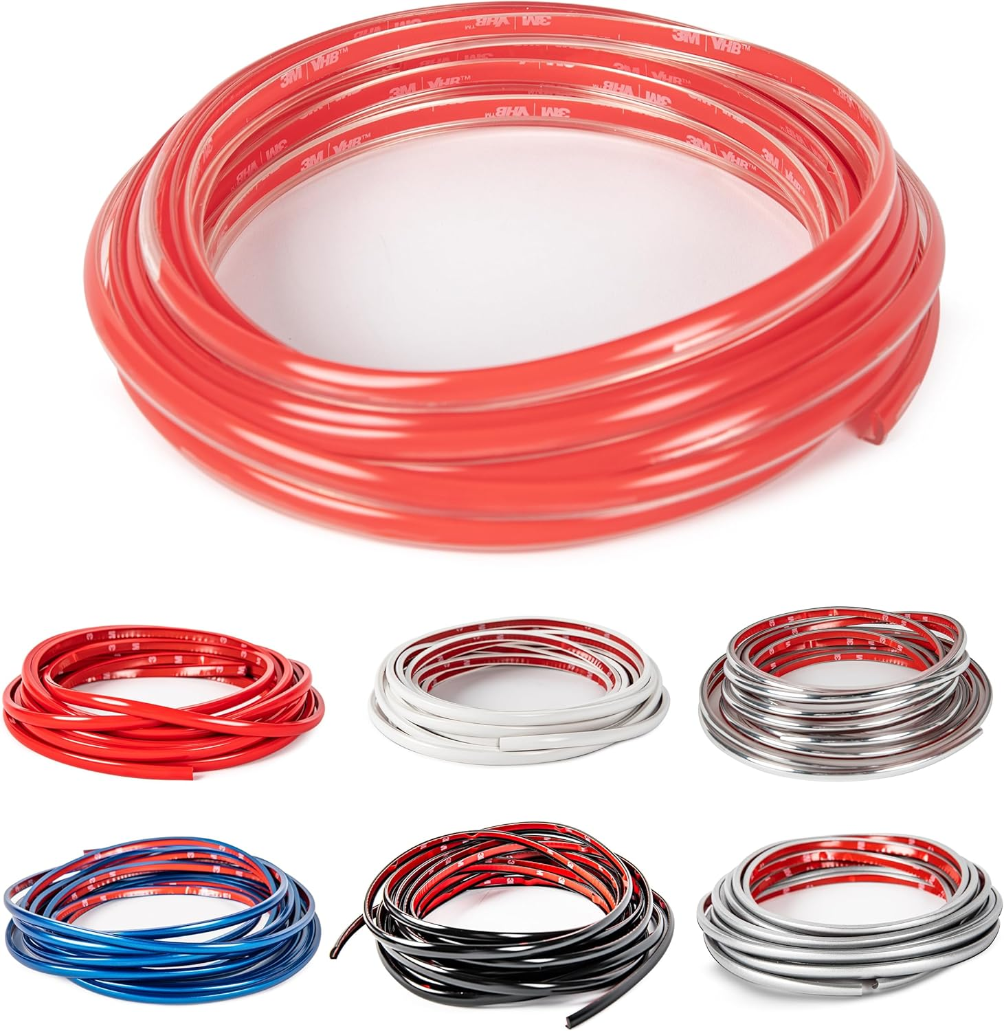 True Line Automotive Rim Protector (Clear) - L Shape Wheel Guard with 3M Adhesive Tape - Ultra-Durable, Easy to Install, Universal Fitting for Car Wheels image number 6