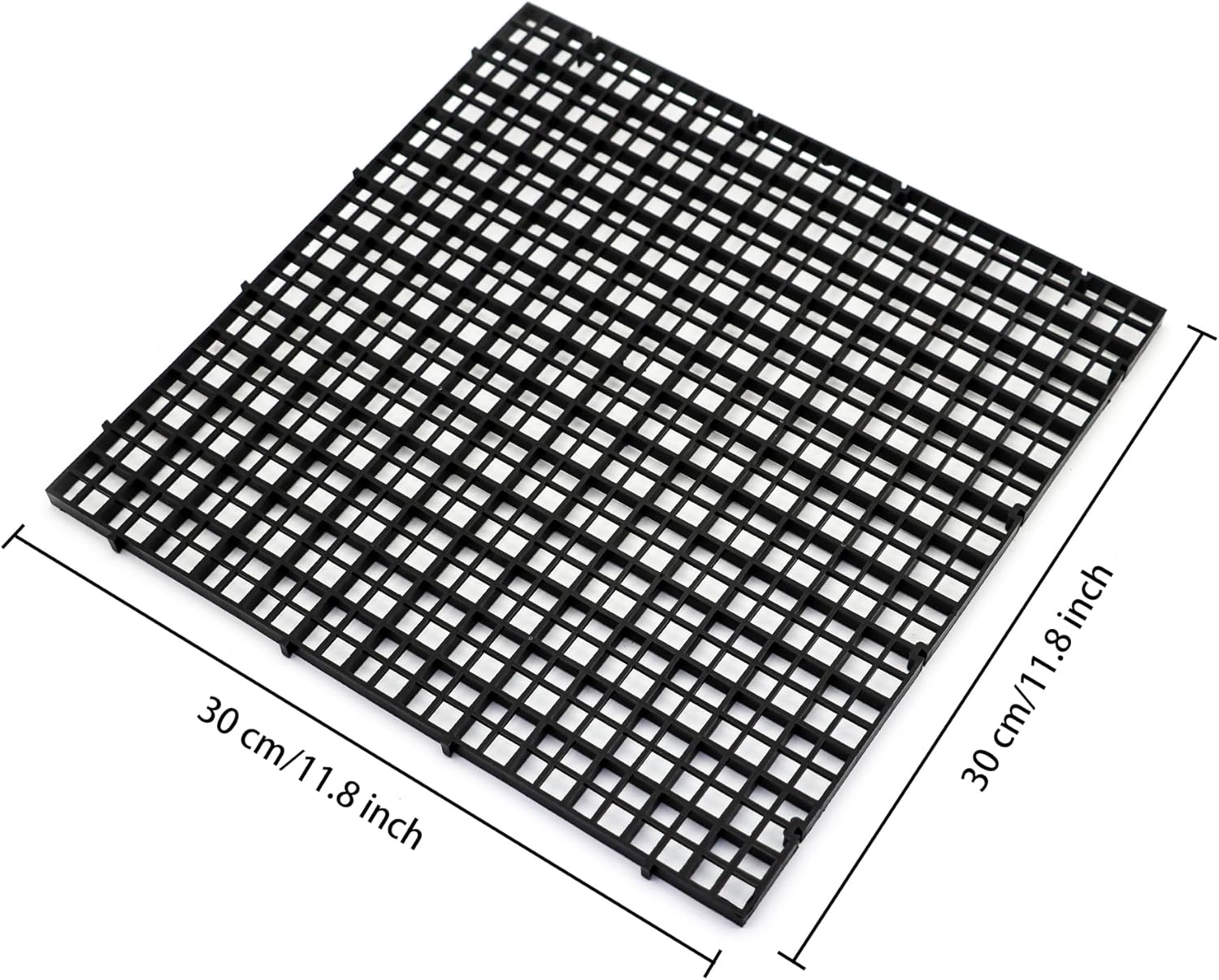 Aquarium Fish Tank Bottom Isolation 8 Pcs, Plastic Egg Crate Grid Divider Tray Egg (L 8Pcs Black) image number 3