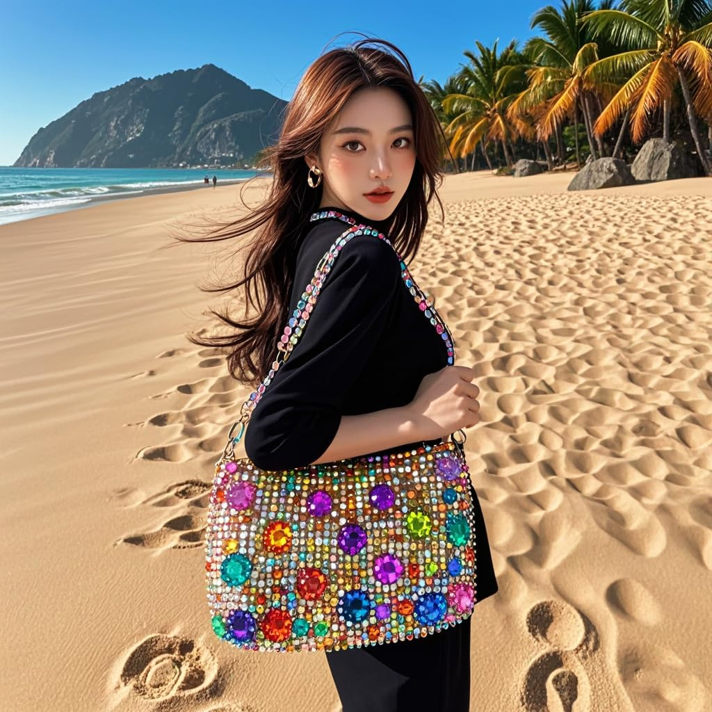 Mix Sizes 300Pcs Crystal Clear AB Nail Art Rhinestones DIY Non Hotfix Flatback Acrylic Nail Stones Gems for 3D Nails Art Decorations Lake Blue AB image number 4