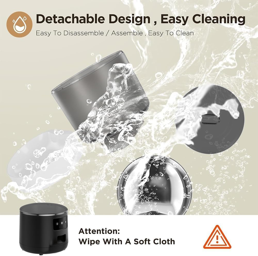 Automatic Cat Feeder, Smart Wifi 4L Cat Food Dispenser of 6 Meals with 10S Voice Recorder & Timer, Automatic Dog Feeder with Freshness Preservation Support Dual Power for Cats and Dogs