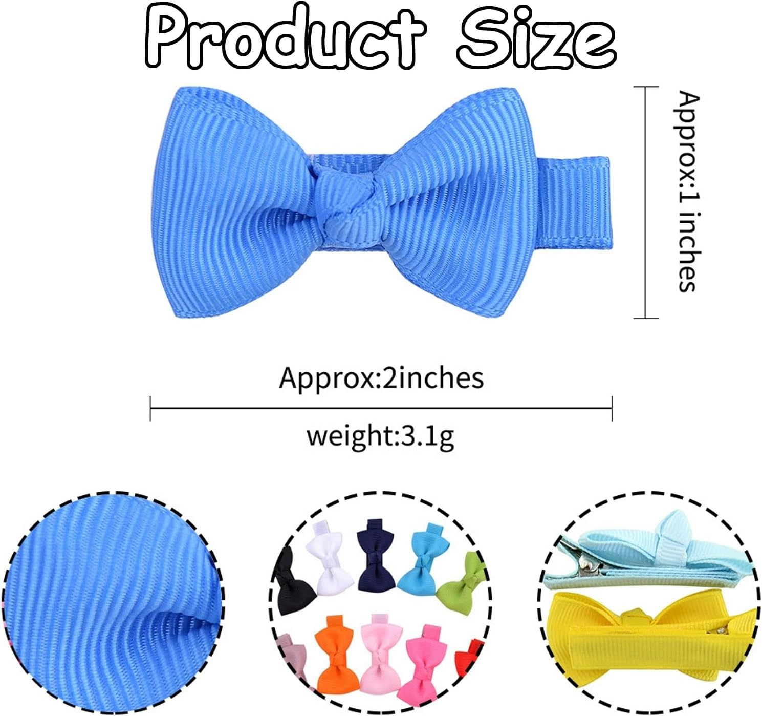 40Pcs Baby Girls Hair Clips, 20 Pairs Alligator Clips for Kids, Non-Slip Hair Barrettes with Cute Bows Clips, Toddler Hair Accessories for Daily Use & Party image number 6