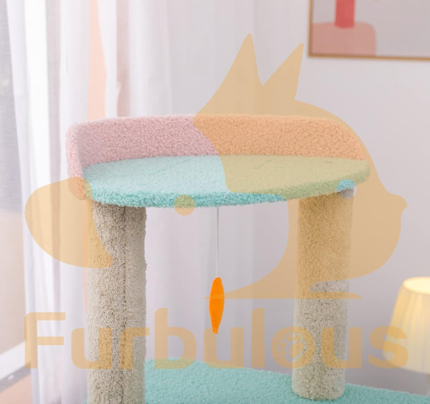 Furbulous 75Cm Cat Tree Scratching Post and Cat Tower with Sisal Scratching Rope - Green Leaf image number 4