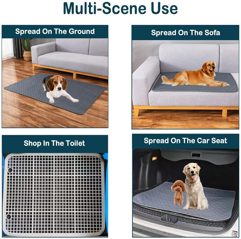 Washable Pet Dog Pee Pad Quick Dry Reusable Cat Puppy Training Wee Mat Pads Bed M image number 4