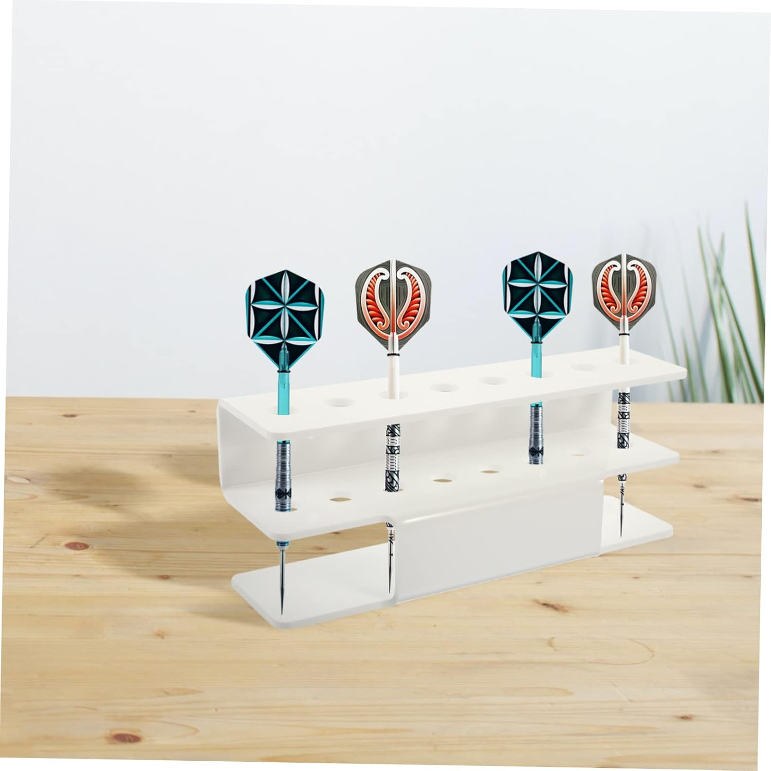 1 Set Darts Wall Mount Portable Dart Board Wall Hangers Dart Supply Dart Storage Board Wall Mount Dart Holder Darts Rack Storage Rack White Outdoor Fitness Acrylic - White image number 4